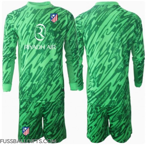 Atletico Madrid Torwart Fußballbekleidung Auswärtstrikot Kinder 2024-25 Langarm (+ kurze hosen)